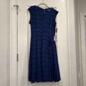 NWTags, Gabby Skye Fit and Flair, Sleeveless Dress - Bright Navy